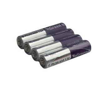 PILHA MANGANES AAA R03P - PACK 4 PECAS GREEN