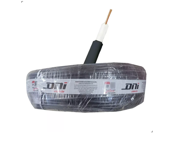 CABO DE ALTA ISOLACAO 22 AWG PRETO ROLO 50MT