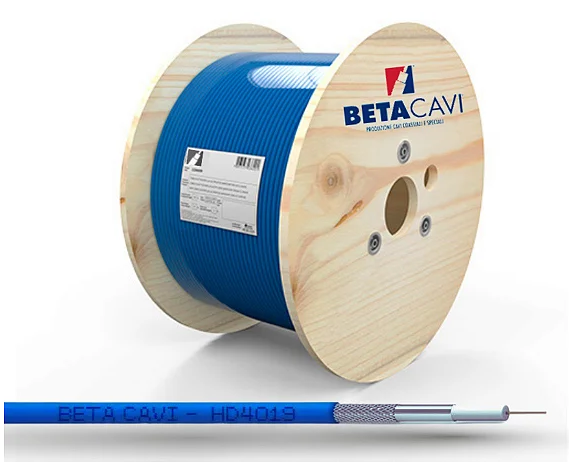 CABO COAXIAL HD 4019 LSZH BOBINA DE 500 MT - AZUL - BETA CAVI