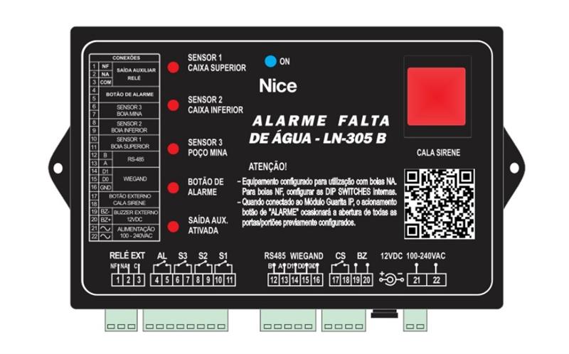 CONTROLADOR NIVEL ALARME FALTA D AGUA LN-305B