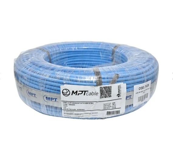 CABO U/UTP 24AWGX4P CAT.5E CMX AZ ROLO 100M