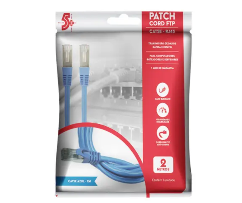 CABO PATCH INFO PATCH CORD CAT5E 2M AZUL