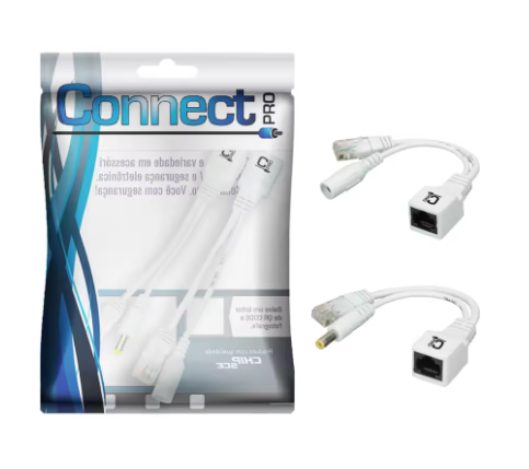 CABO ADAPTADOR POE (MACHO/FEMEA) BRANCO
